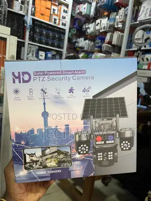 Ptz Solar 3 Lens Cctv Camera Takes Sim