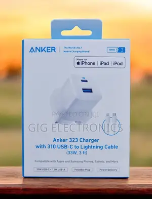 Anker 323 Charger With 310 USB-C to Lightning Cable - B2331K21