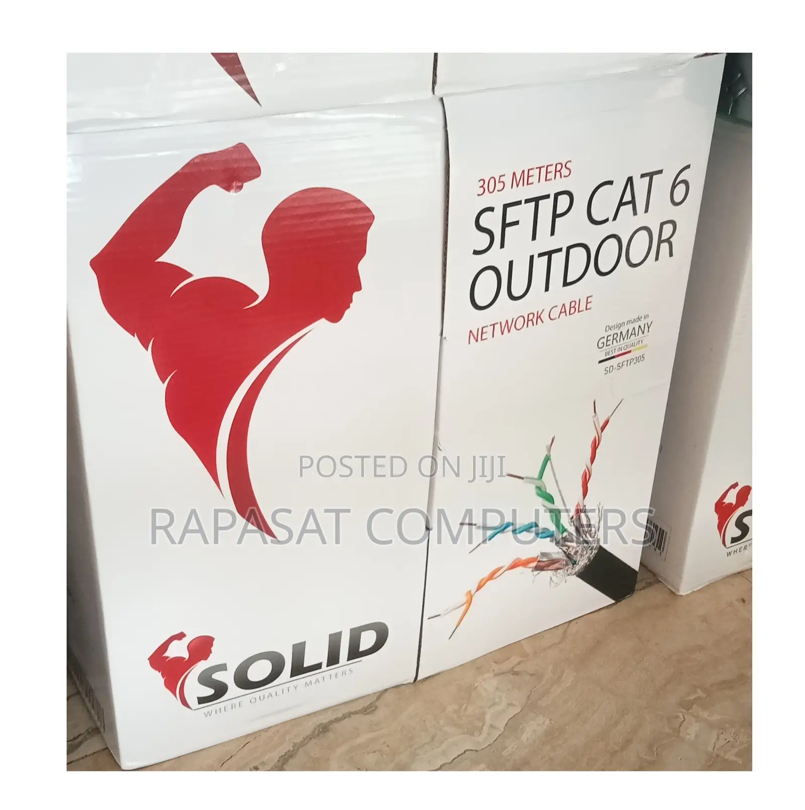 Solid Cat 6 Sftp Outdoor Cable 305m