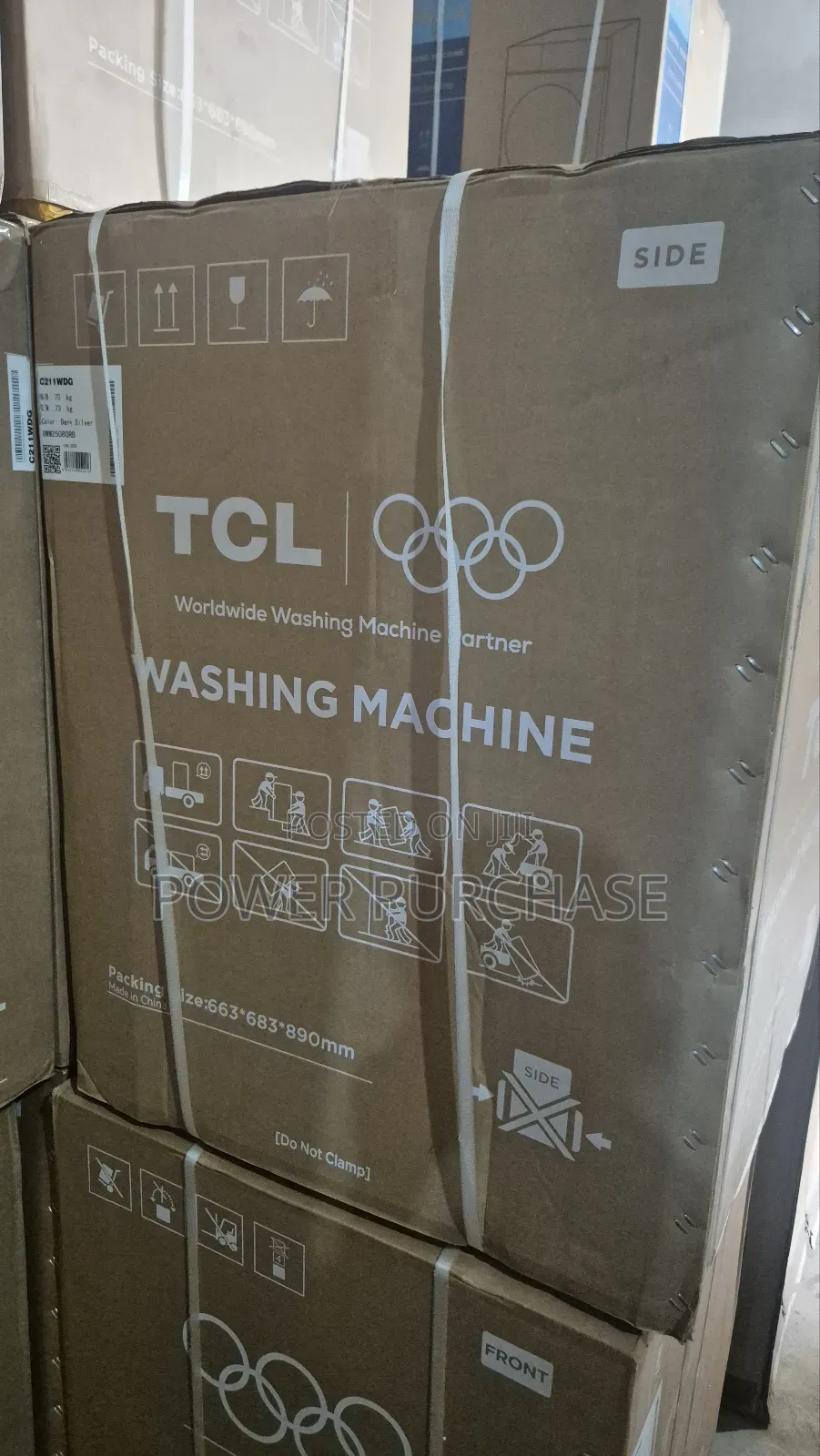 Wash Dry Full Automatic TCL 10.5kg Front Load Washing Machine