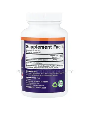 Mastic Gum 1000mg Per Serving 120 Capsules