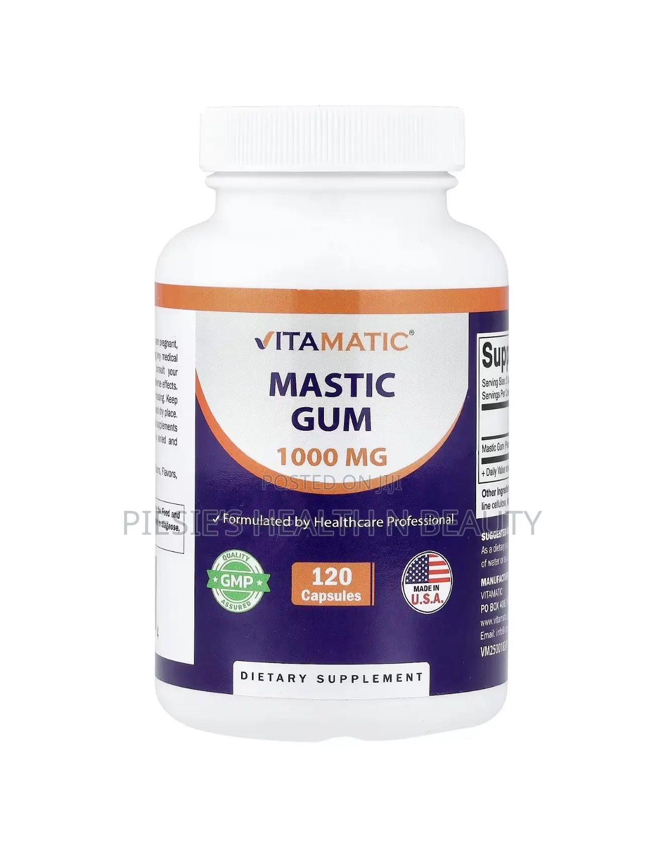 Mastic Gum 1000mg Per Serving 120 Capsules