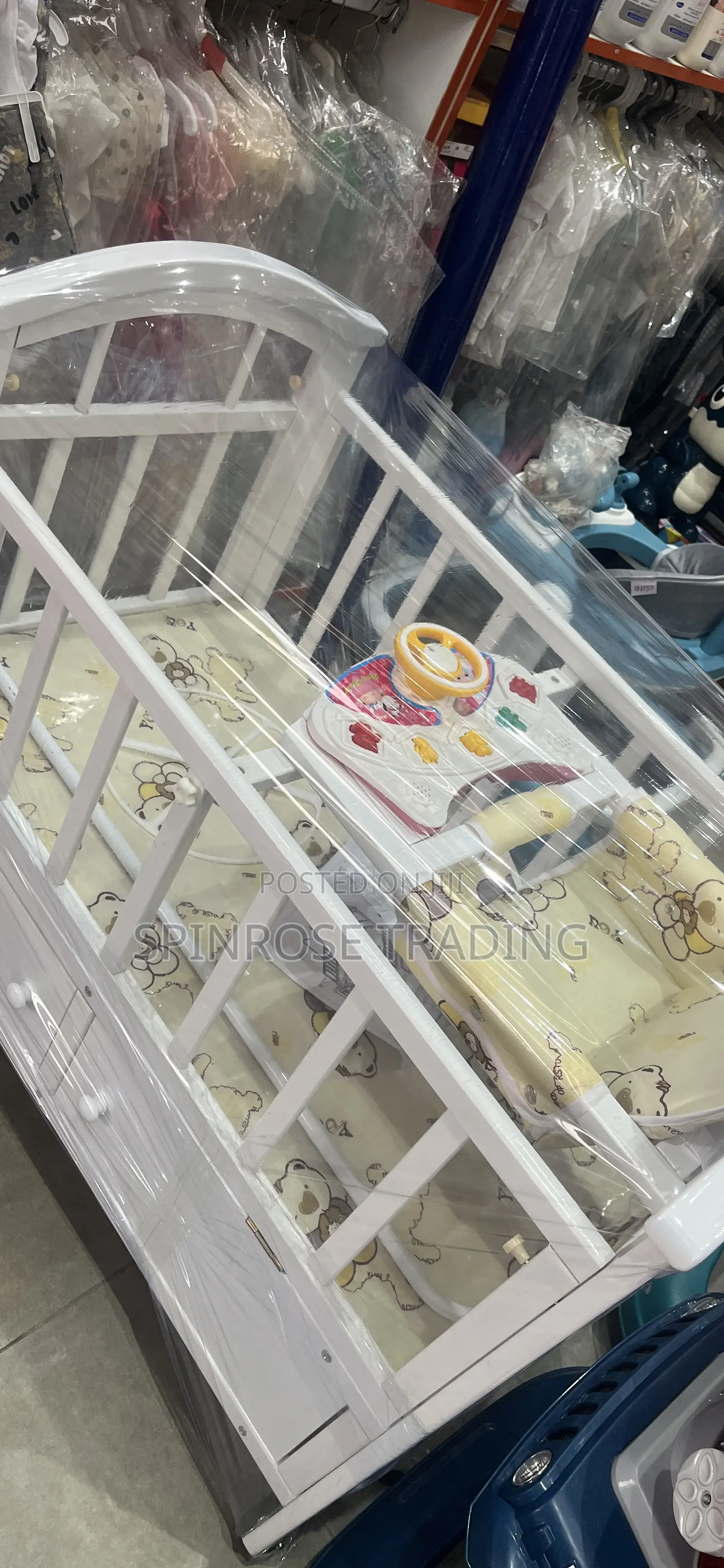 Baby White Cot