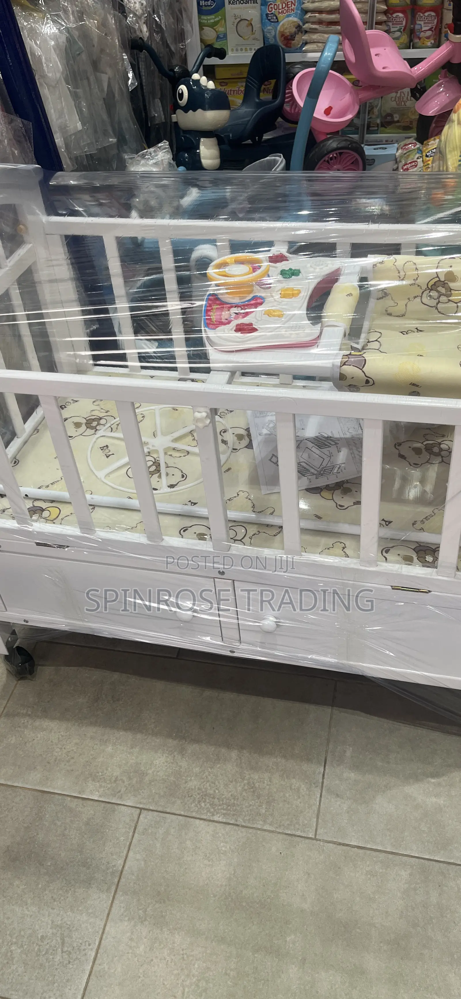 Baby White Cot