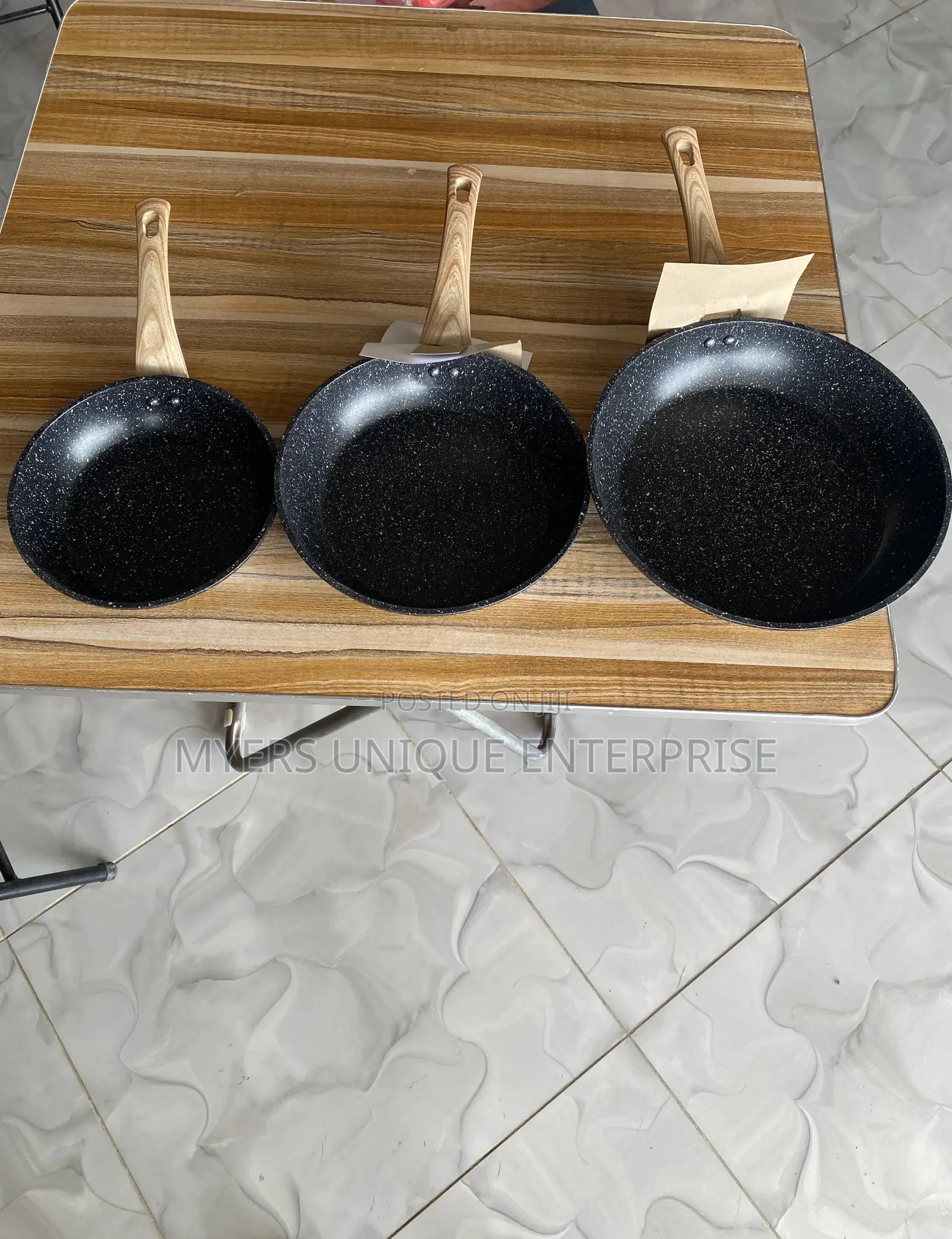 3pcs Granites Frying Pan