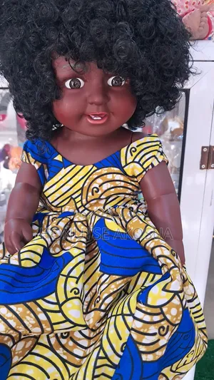 18 Inches Black Baby Doll With 1 Additional Dress