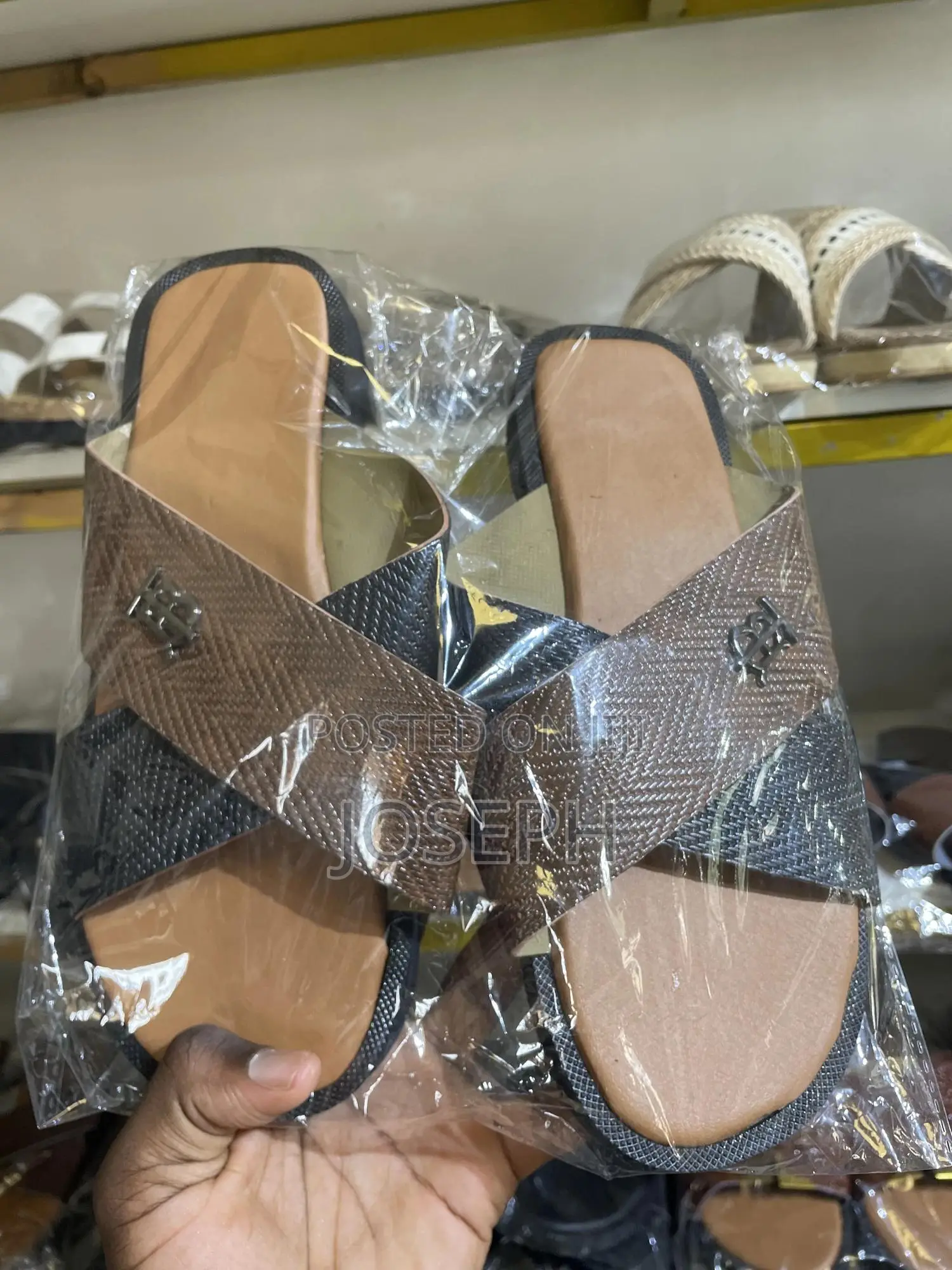 Men Cross Slippers