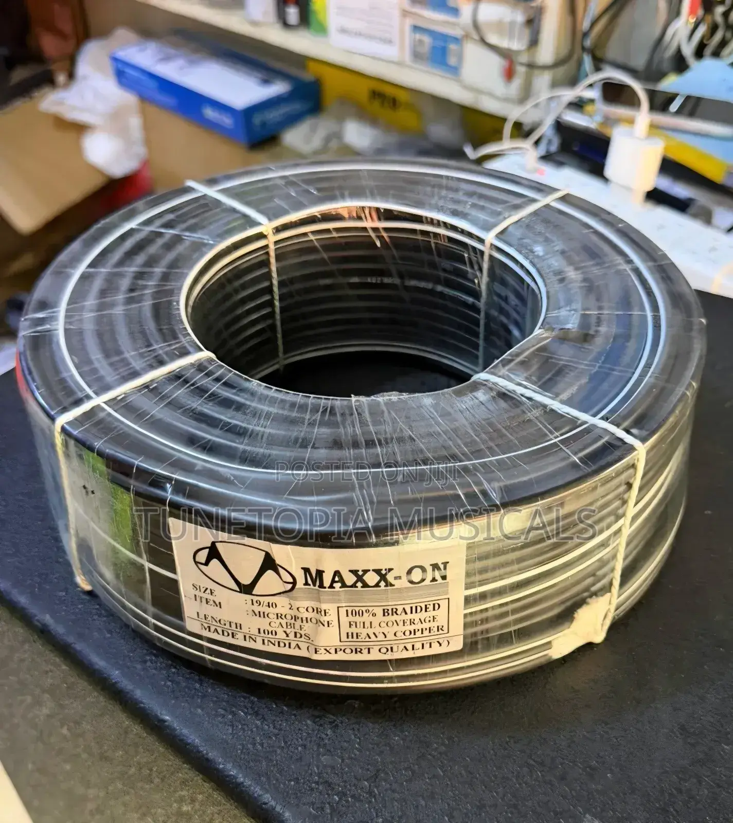 Maxx-on Microphone Cable, 100 Yards in Length, Made With Heavy Copper