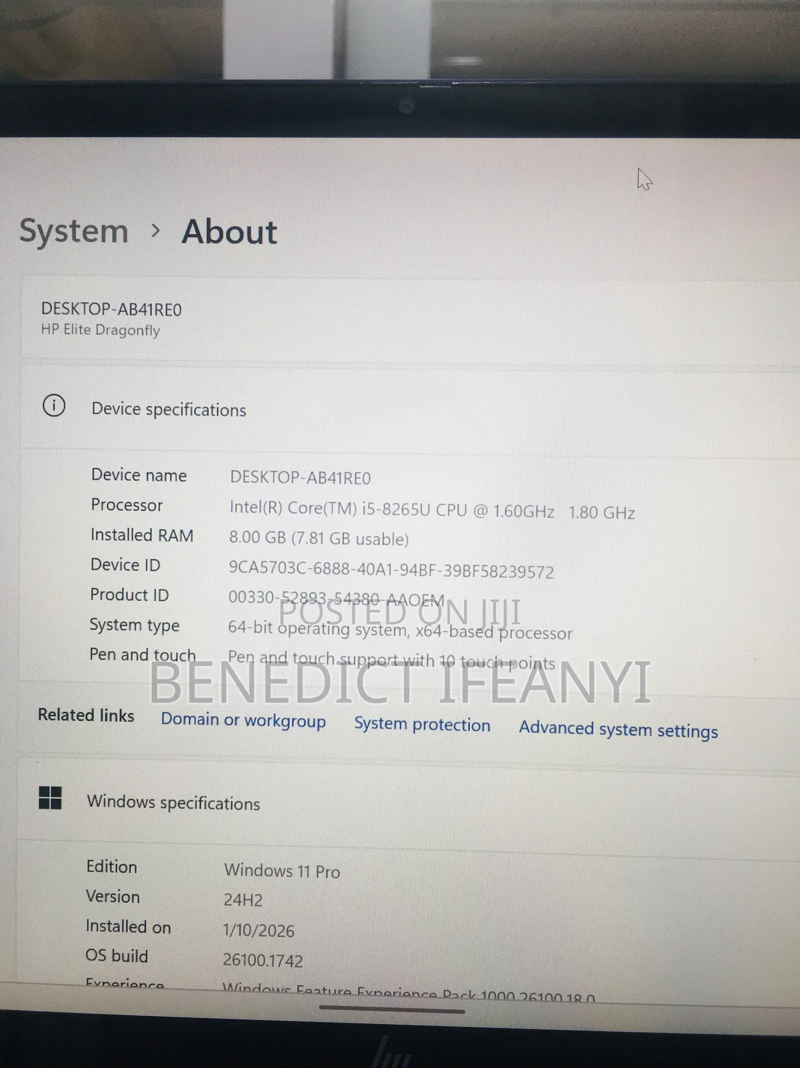 Laptop HP Elite Dragonfly G3 8GB Intel Core I5 SSD 256GB
