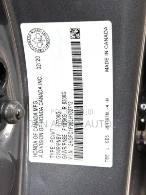 Honda Civic Touring Sedan 2020 Gray