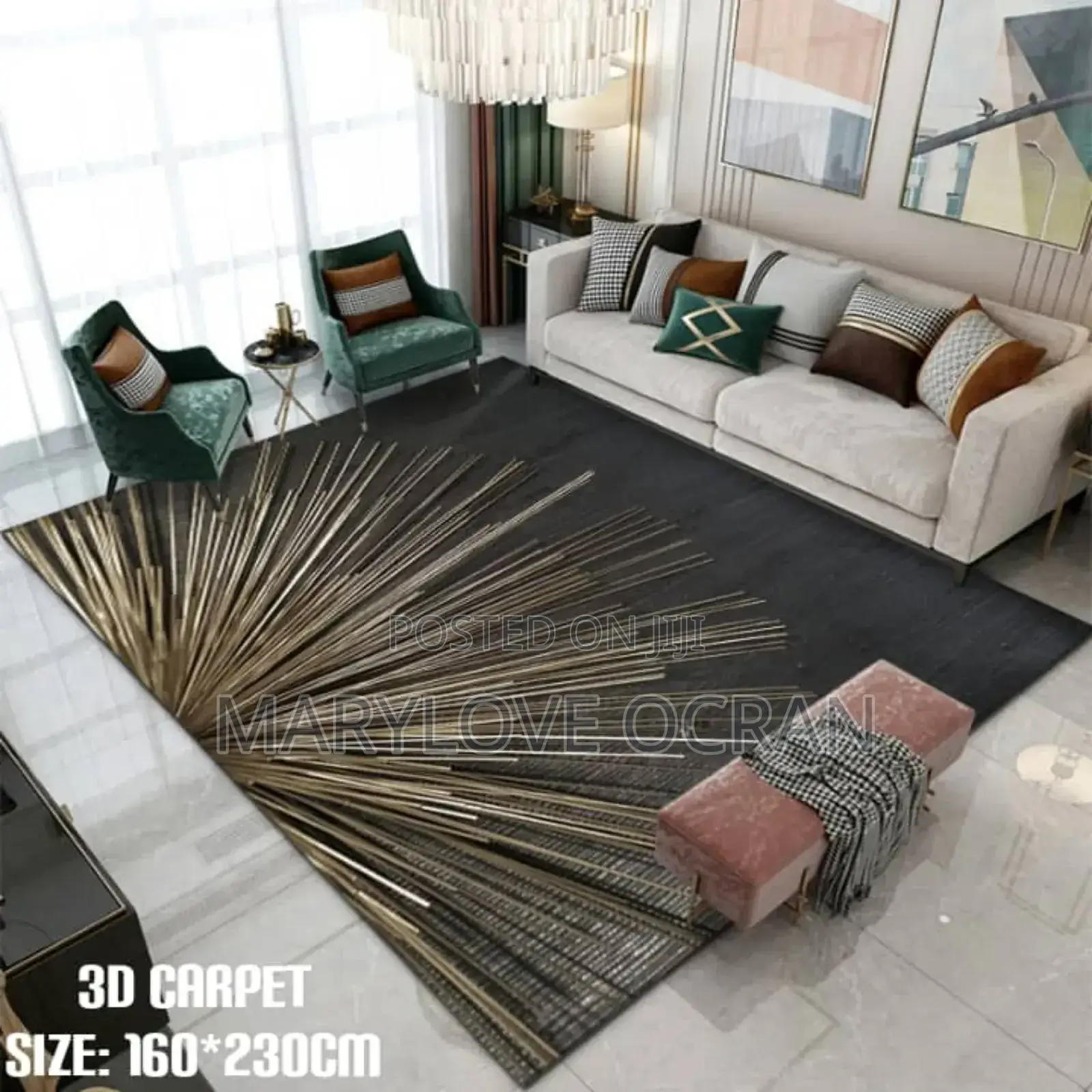 Designer 3d Carpet 160x230cm