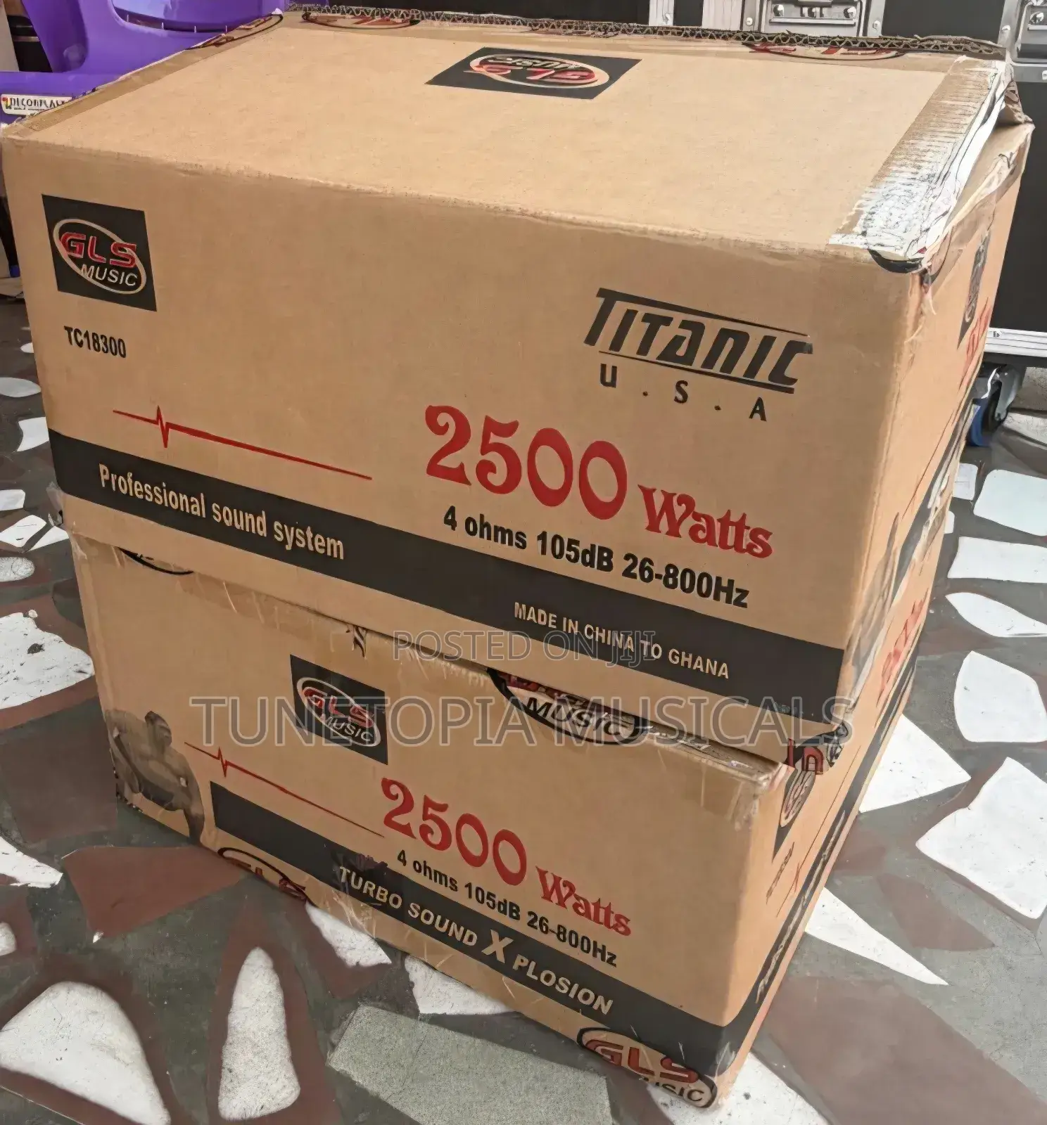 GLS Music/Titanic Usa 2500watt Pair of 18inches Naked Speakers