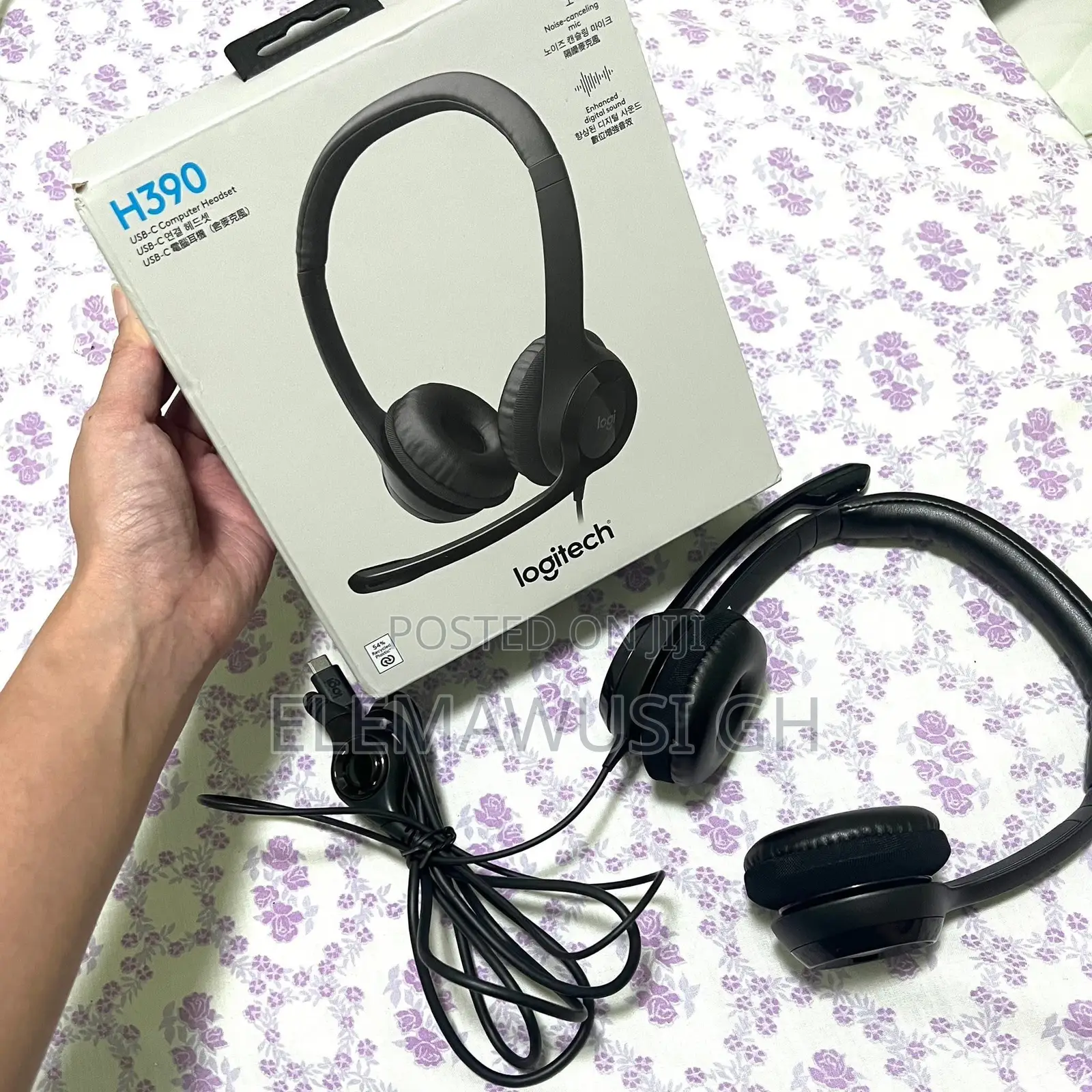 Logitech H390 Wired Headset With Noice Cancelling Microphone Usb