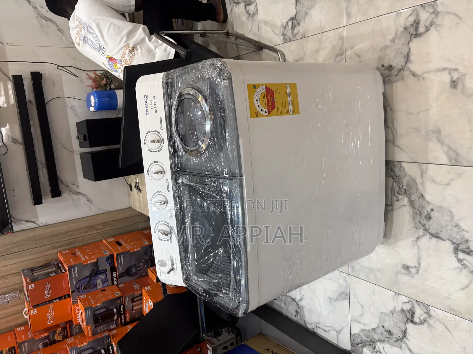 Original Nasco 11kg Twin Tub Washing Machine + Spin Dry(White).