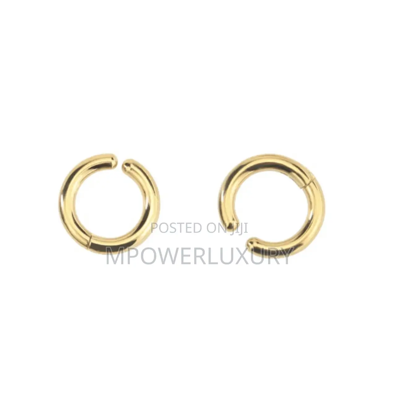 Non-Piercing Stainless Clip on Round Hoops Earrings for Unpierced Ear