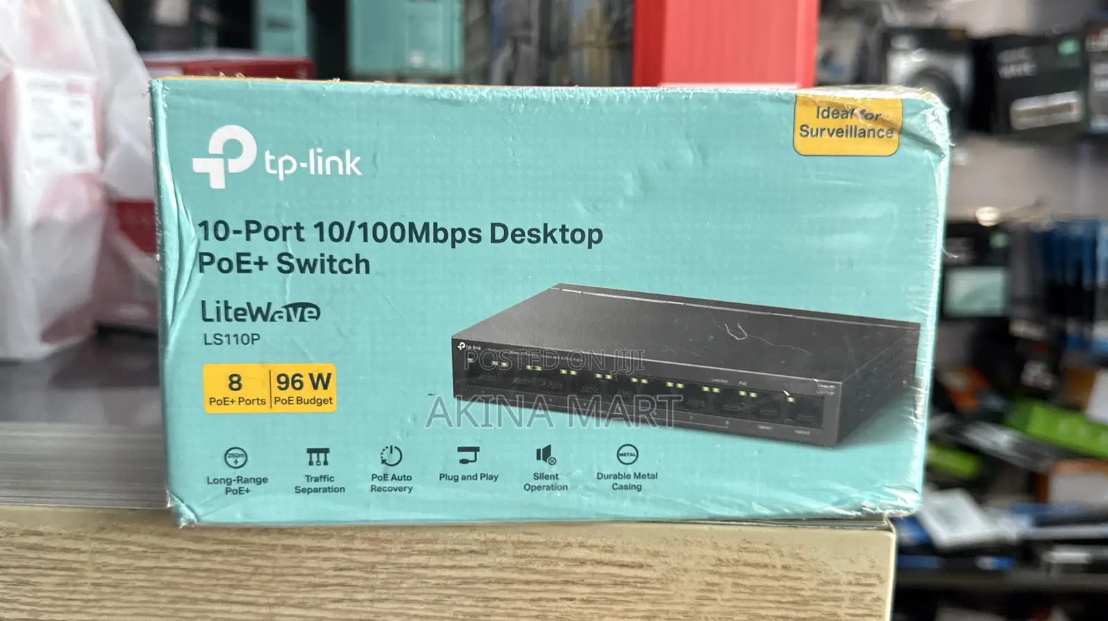Ls110p 10-Port 10/100mbps Desktop Poe+ Switch 96w 10port Poe Switch