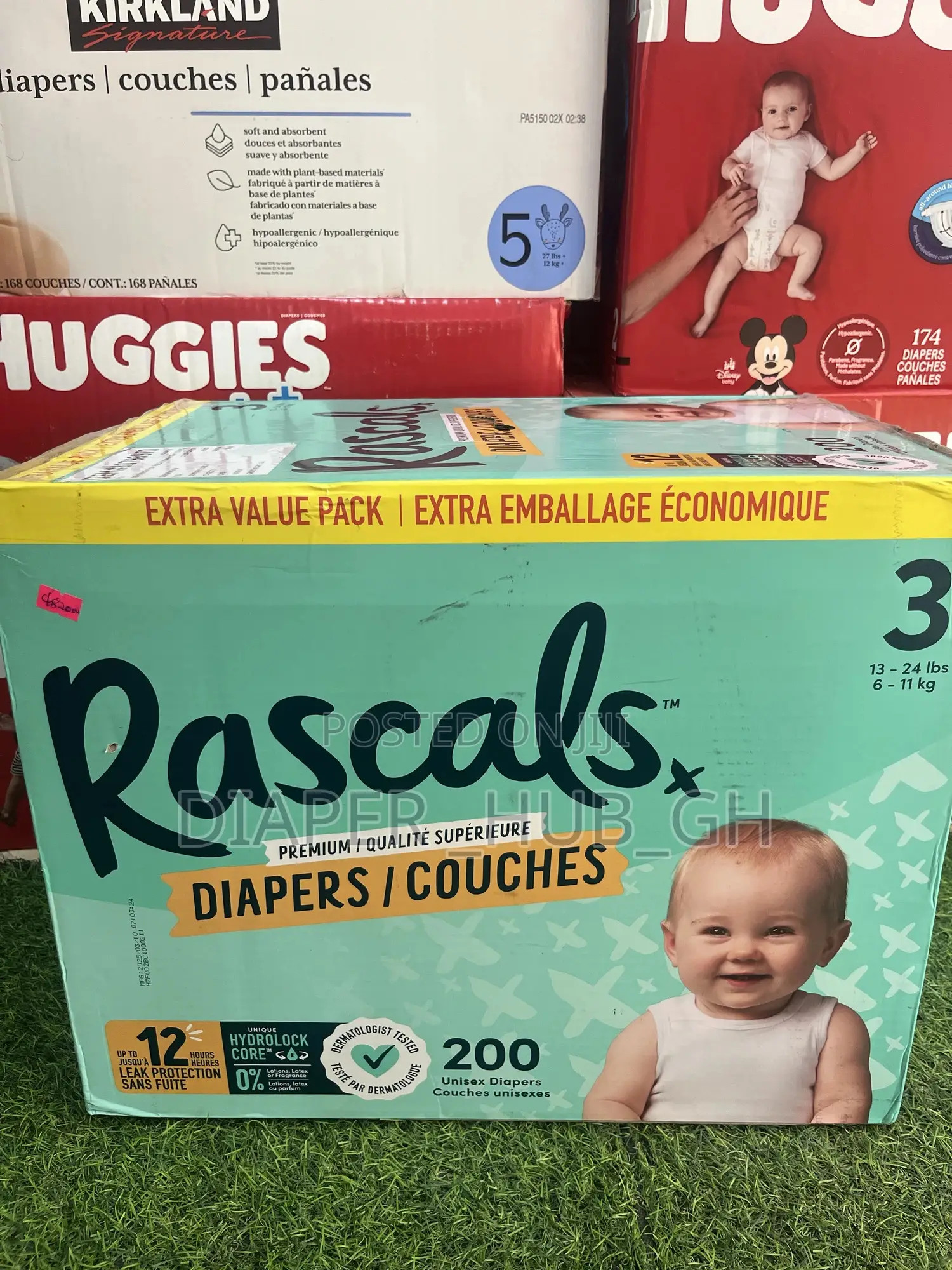Rascals Premium Absorbent Baby Diapers, Size 3,