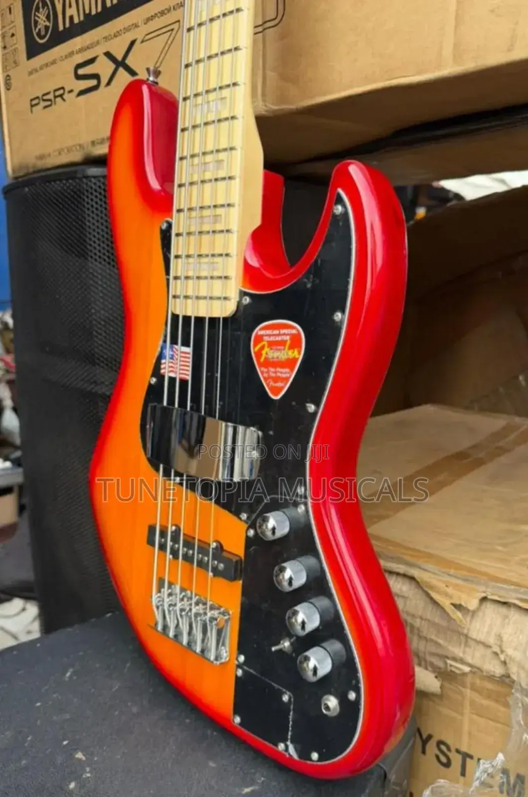 Fender Jazz Active Bass Guitar In A Sunburst Finish.