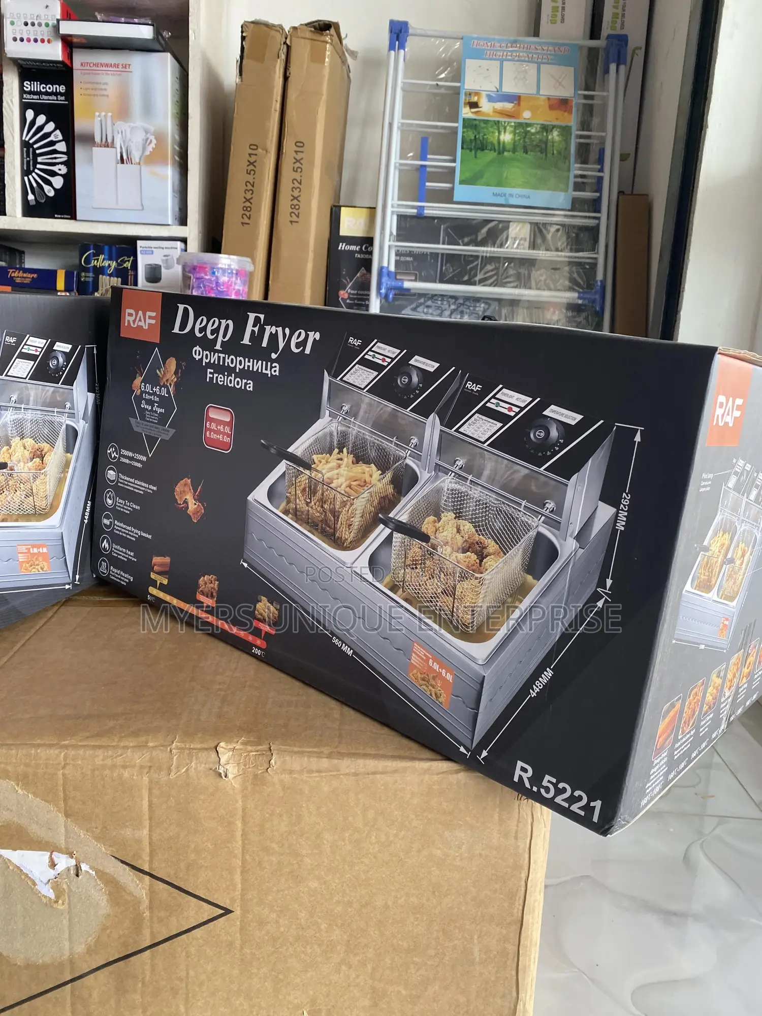 Raf Uniform Heat Double Deep Fryer (12l)