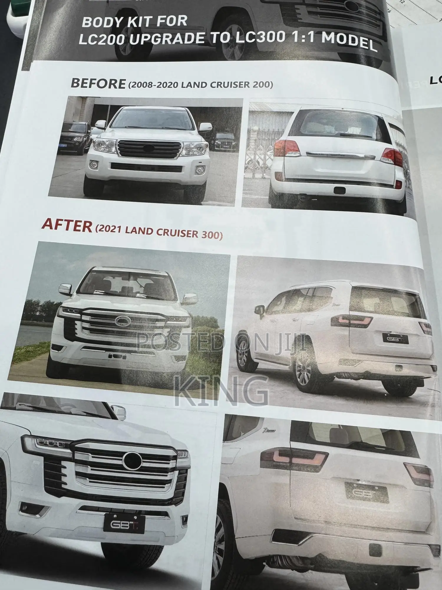 2022 2024 Toyota Land Cruiser Lc300 Face Lift Body Kit