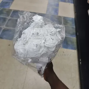 White Artificial Bridal Bouquet Flower.