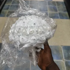 White Artificial Bridal Bouquet Flower.