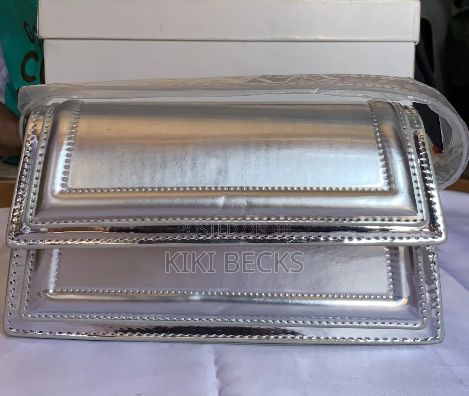 Silver Women’S Clutch Bag