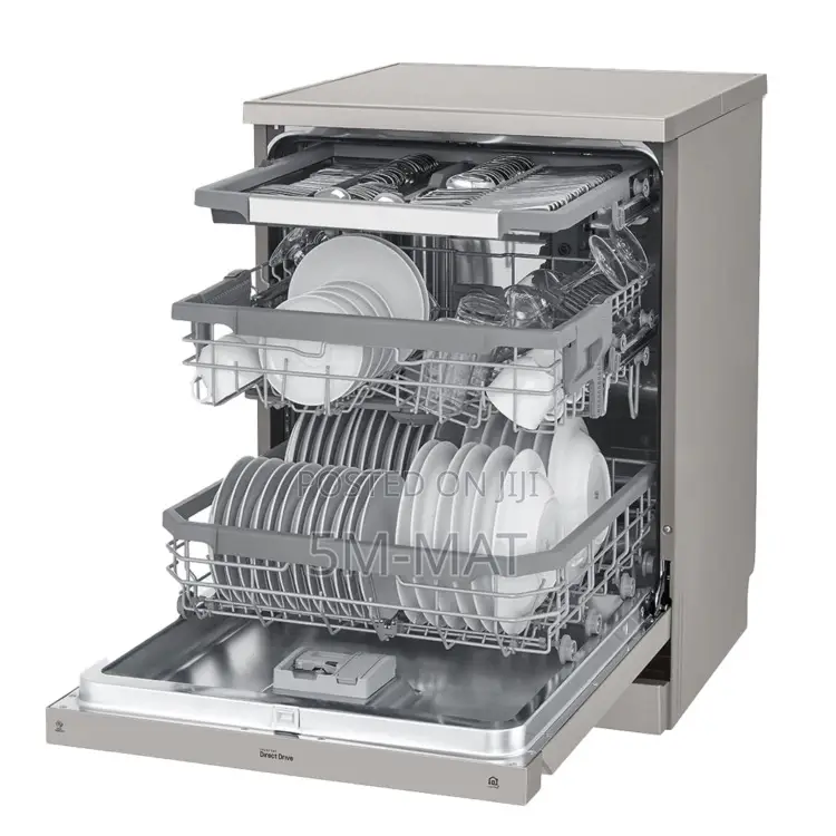 Quadwash Steam Dishwasher, 14 Place Settings, Platinum Silver Color Lg