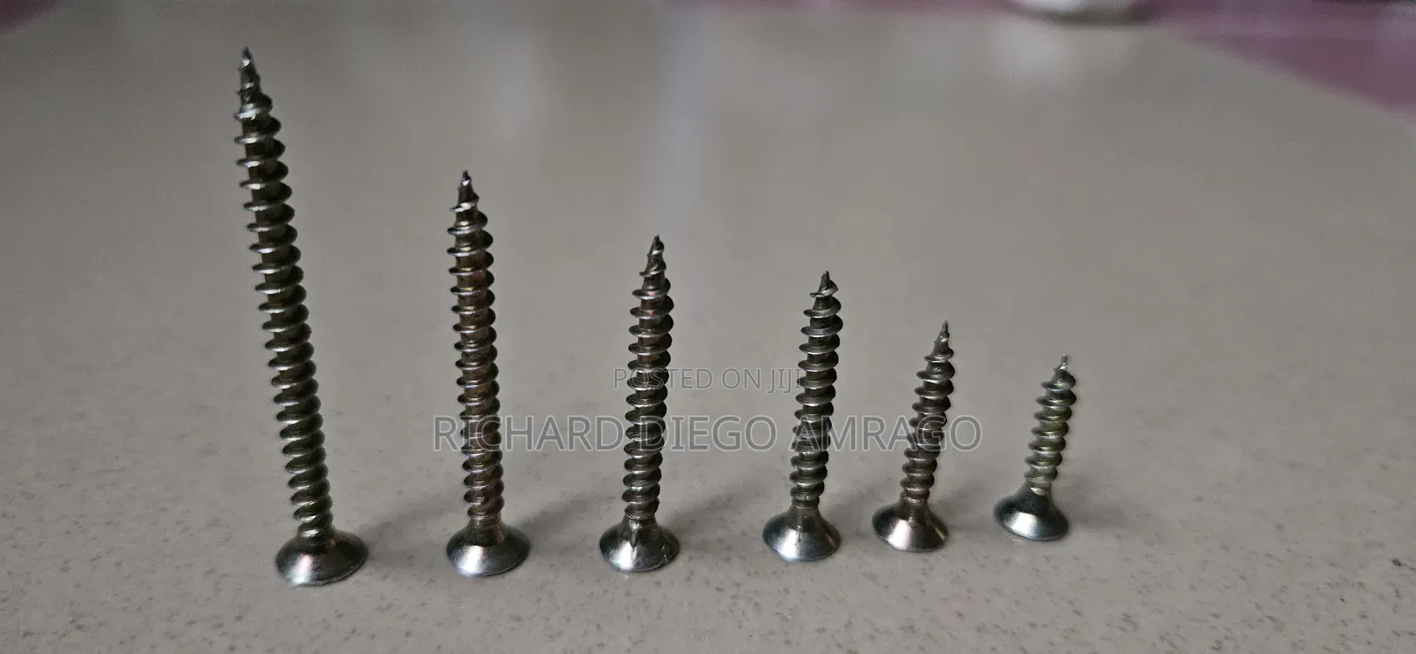 Flat Head Screws Different Sizes