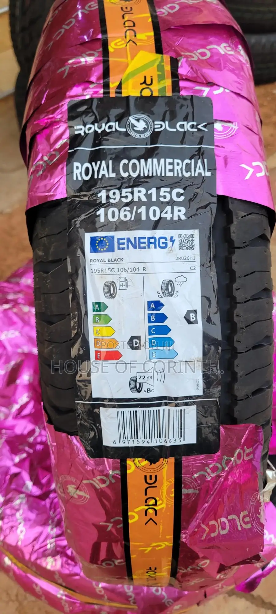 195r15c Royal Black 106/104r