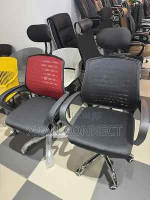 Comfortable Mesh Office Chair With Headrest – Adjustable Swivel