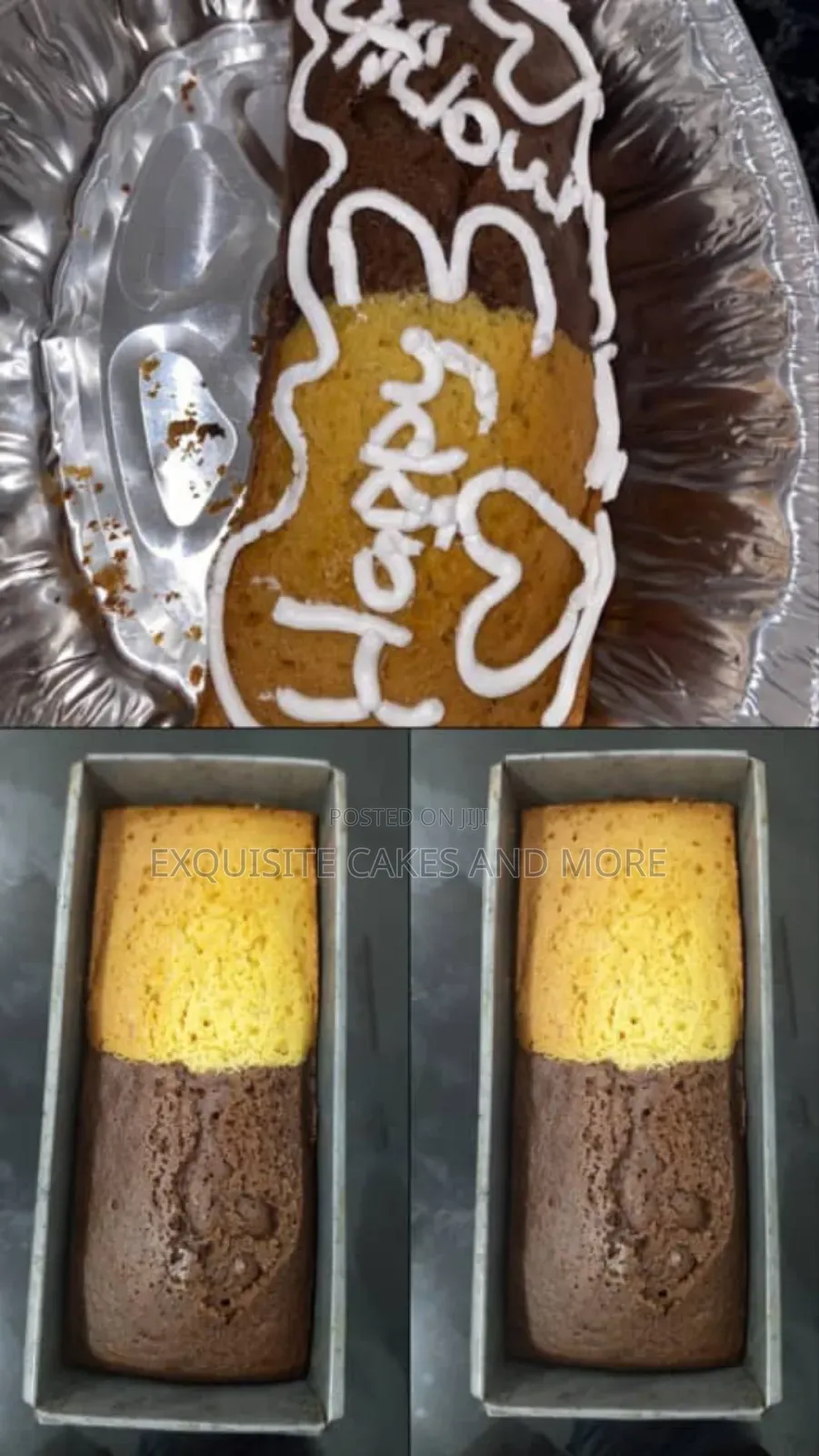 8 Inch Raw / Plain Cake, Two Flavours