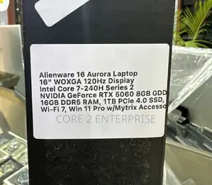 New Laptop Dell Alienware 16 Aurora 16GB Intel Core 7 SSD 1T