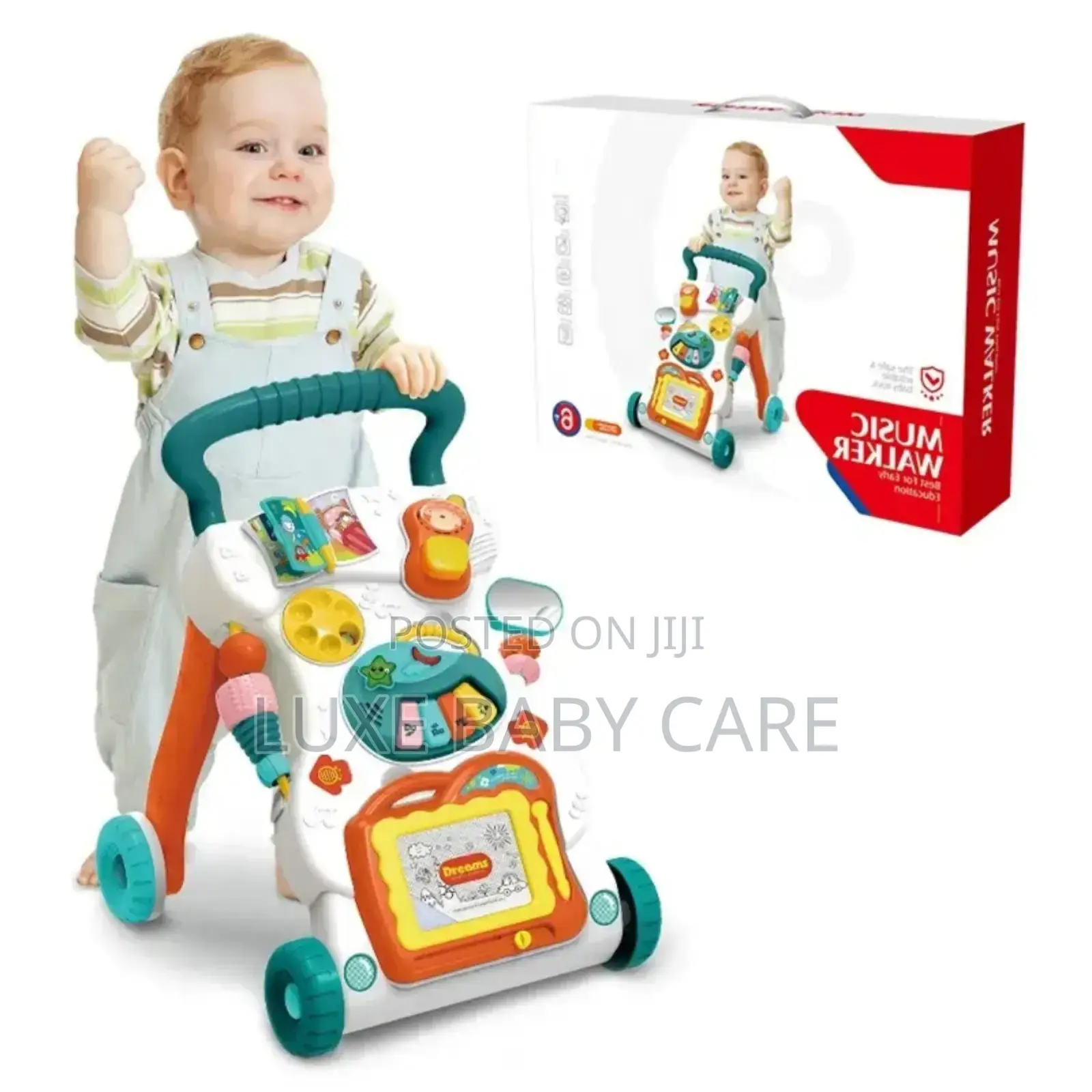 Baby Push Walker Walker With Adjustable Speed 3 in 1 - Multi