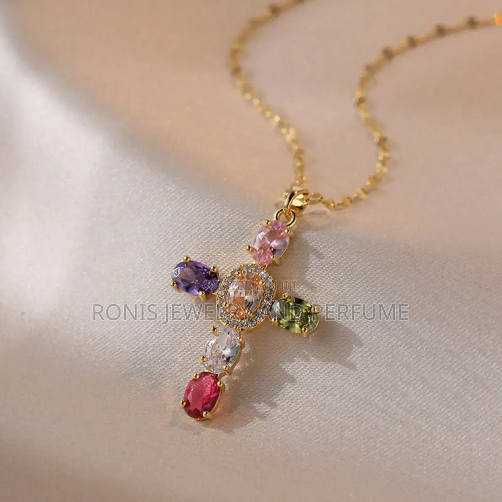 Colored Cross Necklace