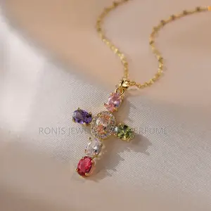 Colored Cross Necklace