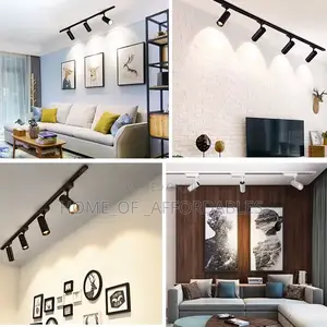 Track Light / Spot Light 4pcs With Rail Set (3 Lighting Mode)