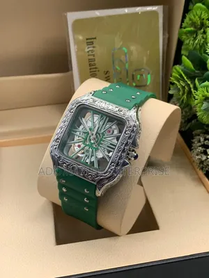 Anti-Fade Cartier Rubber Strap Watch