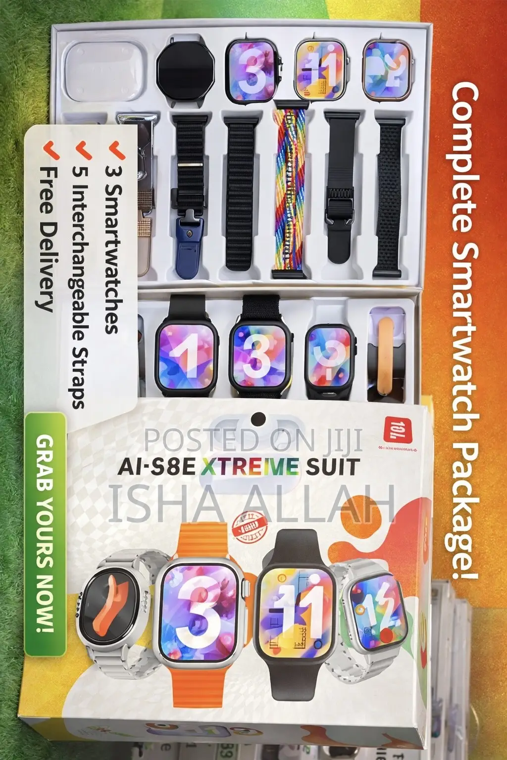 Ai98 Combo .Watch7+ Ultra3+ Watch11+ Watch12 With Pods. Amoleddisplay