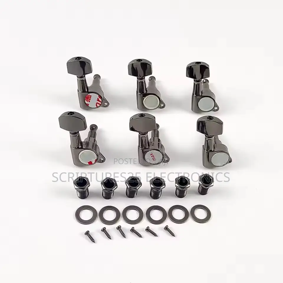 "Premium Guitar Tuning Pegs Set - 6pcs Metal Machine Heads"