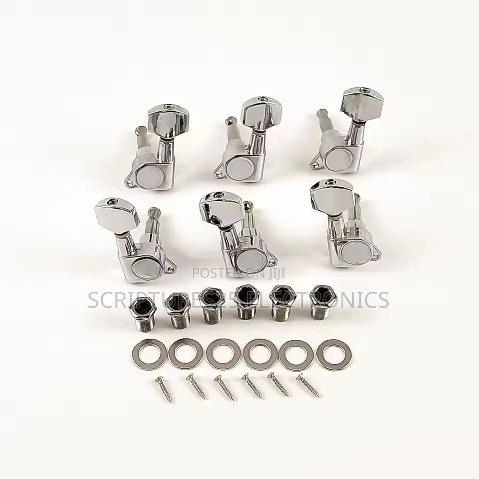"Premium Guitar Tuning Pegs Set - 6pcs Metal Machine Heads"