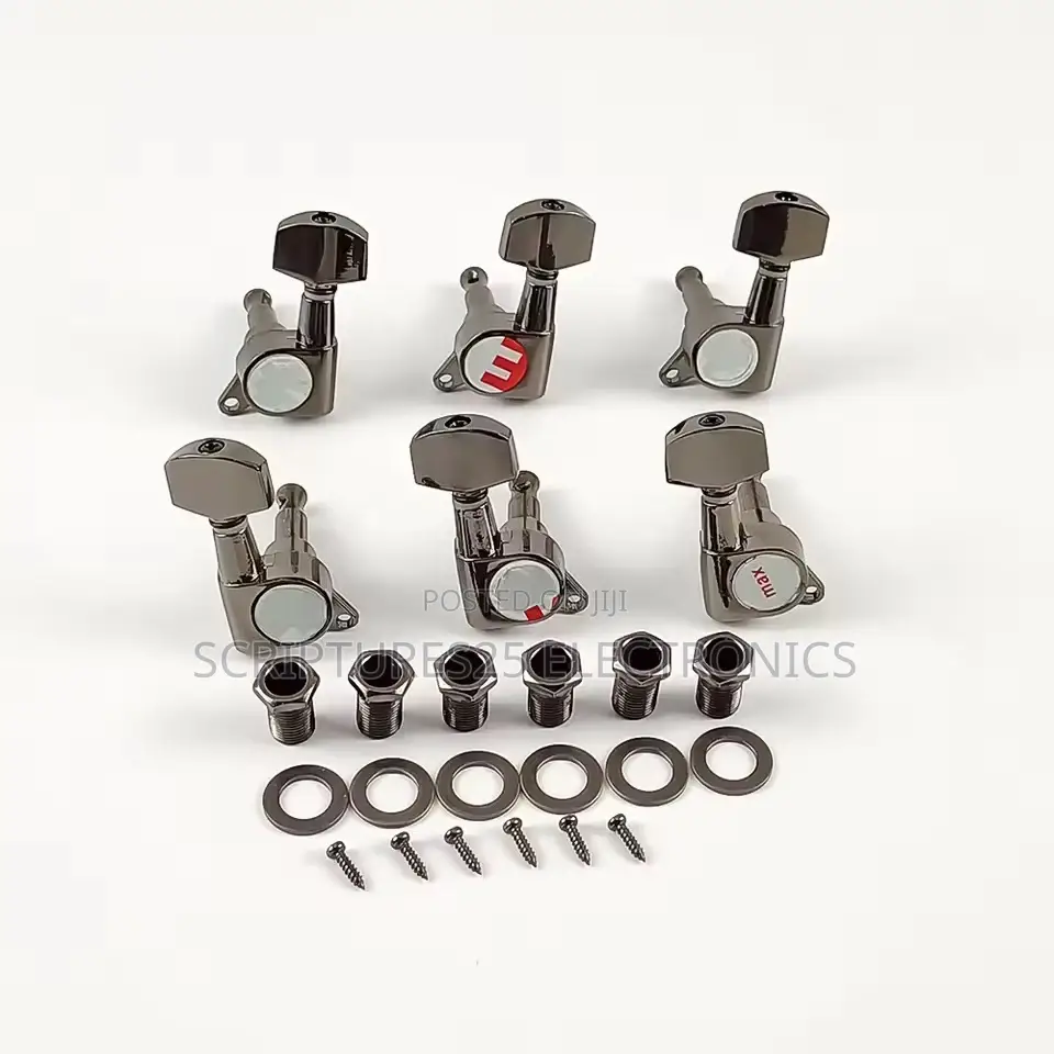 "Premium Guitar Tuning Pegs Set - 6pcs Metal Machine Heads"