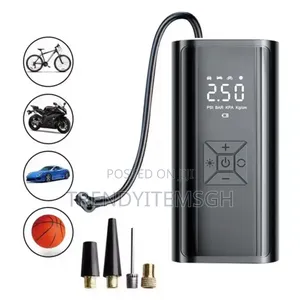 Portable Cordless Tyre Inflator Pump With Led Light Power Bank