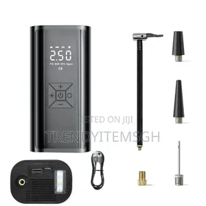Portable Cordless Tyre Inflator Pump With Led Light Power Bank