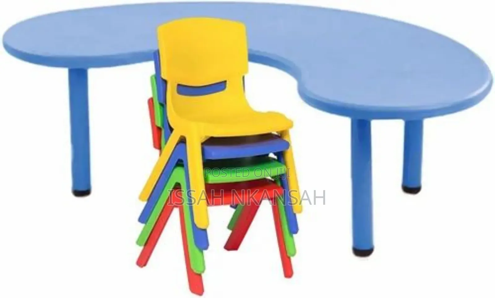 Half Moon Kids Table and 4 Chairs