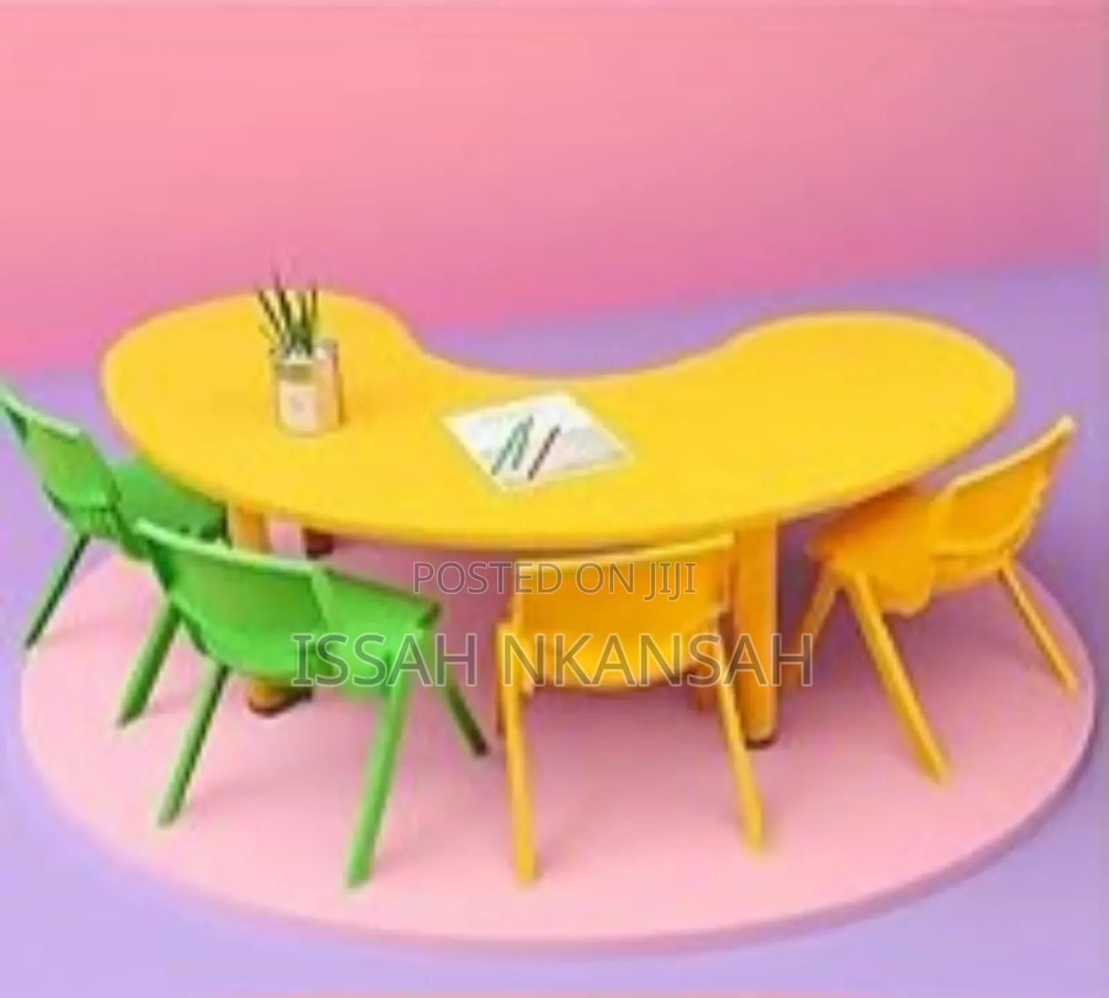 Half Moon Kids Table and 4 Chairs