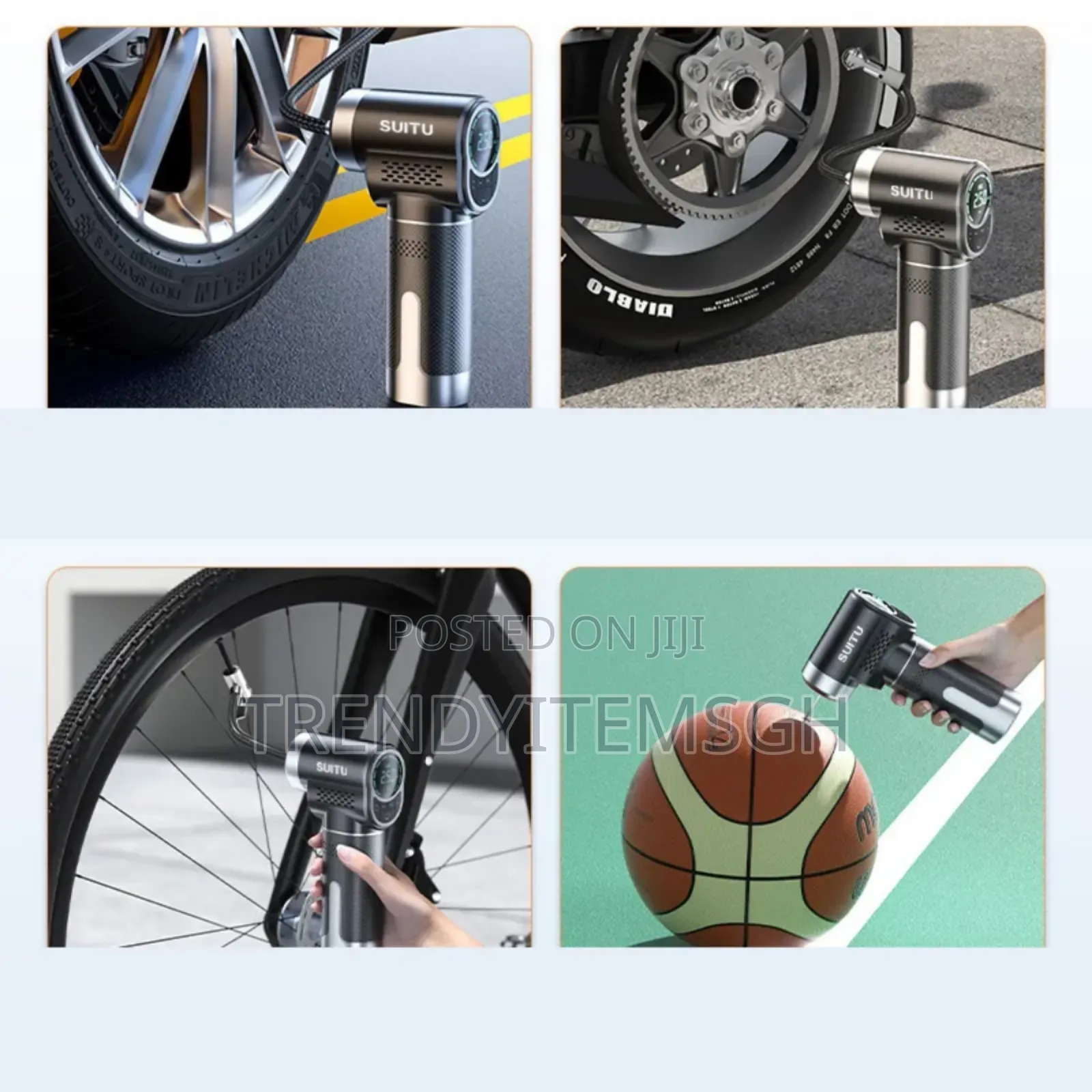 Portable Multifunctional Car Cordless Inflatable Mini Pump With Light