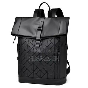 Potable Multi Fashionable Leather Backpack Black Color