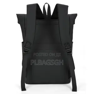 Potable Multi Fashionable Leather Backpack Black Color