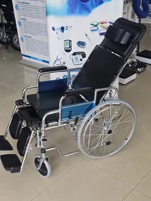 Commode Reclinable Longback Wheelchair